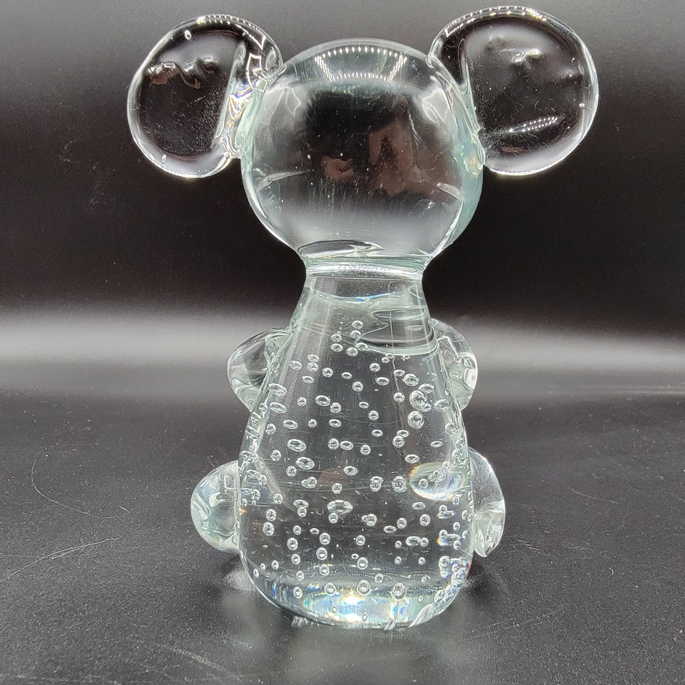 Koala Bear Clear Art Glass Paperweight Figurine 4.25" x 3" Bubbles - Picture 4 of 8